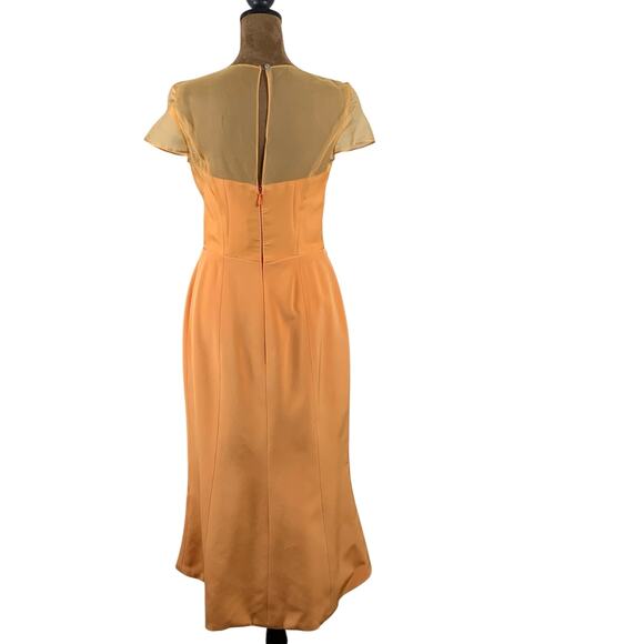 Nardos Orange Formal Midi Dress Size Small - Picture 5 of 9